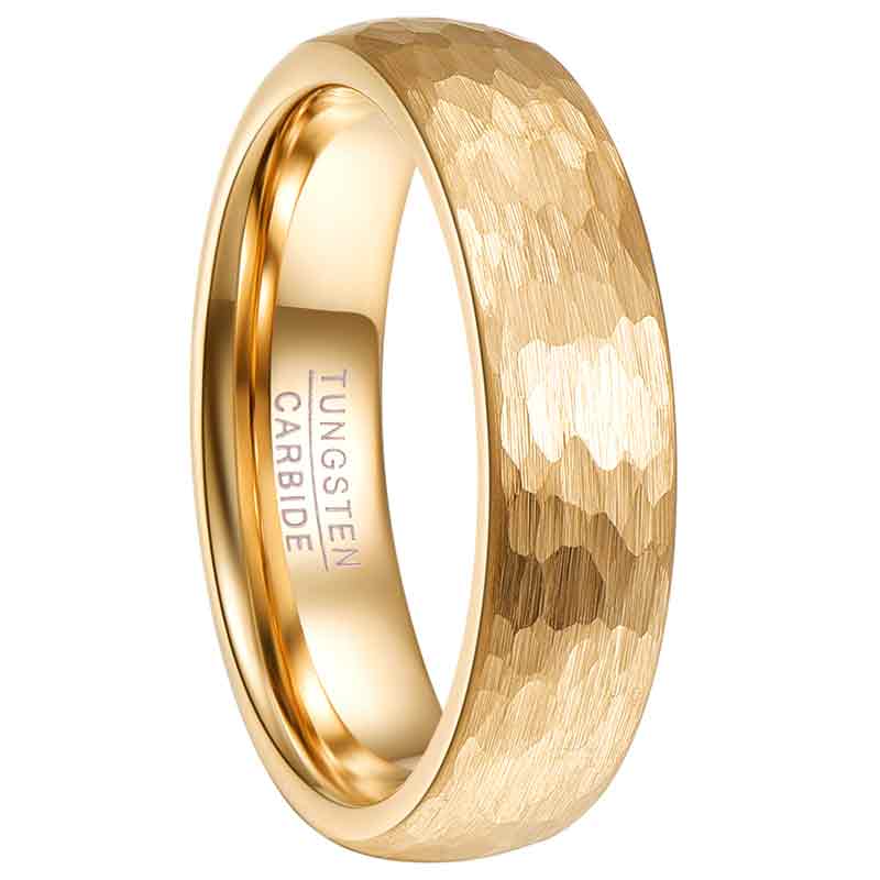 NUNCAD 6mm Ring Damen  Gold Wolfram fit Hochzeit