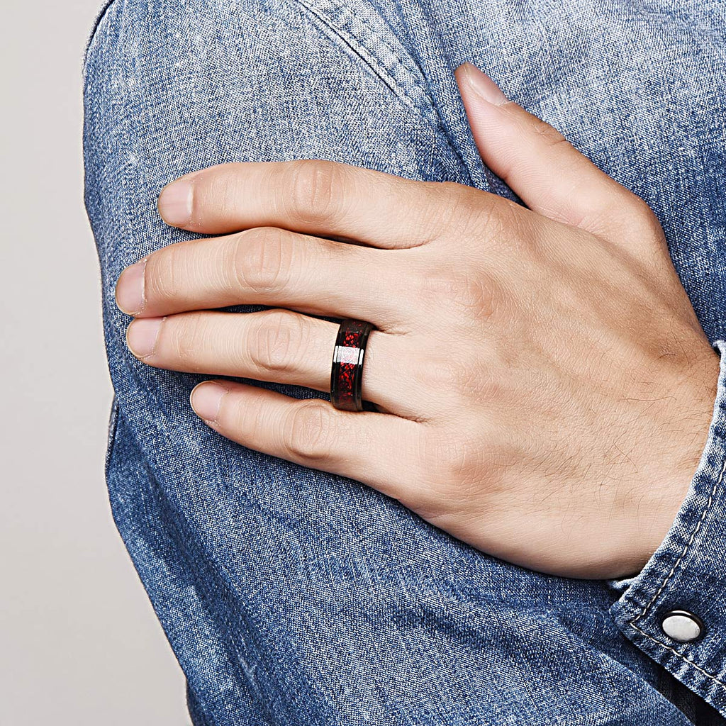 Kobelli, glänzende abgeschrägte Kante mit keltischer Goldeinlage, 8 mm, image size:1024x1024