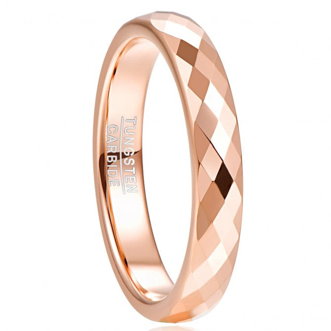 NUNCAD 4mm Ring Damen Roségold breit Wolframcarbid – nuncad ring